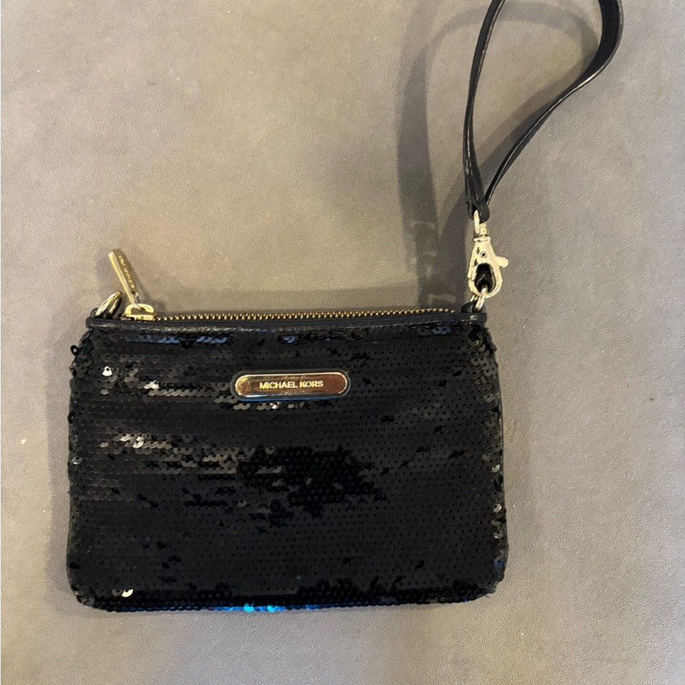 Michael Kors Black Sequin Clutch
